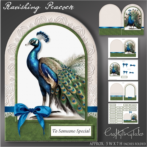 Ravishing Peacock Shaped Card Kit-4