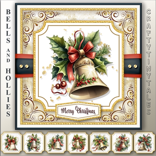 Bells And Hollies Card Topper Kit