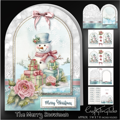 The Merry Snowman Shaped Card Kit-2