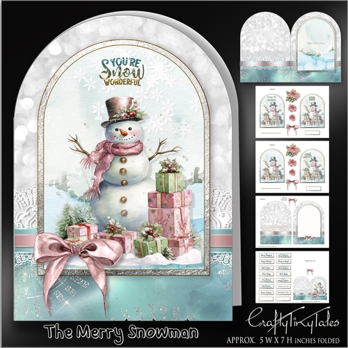 The Merry Snowman Shaped Card Kit-5