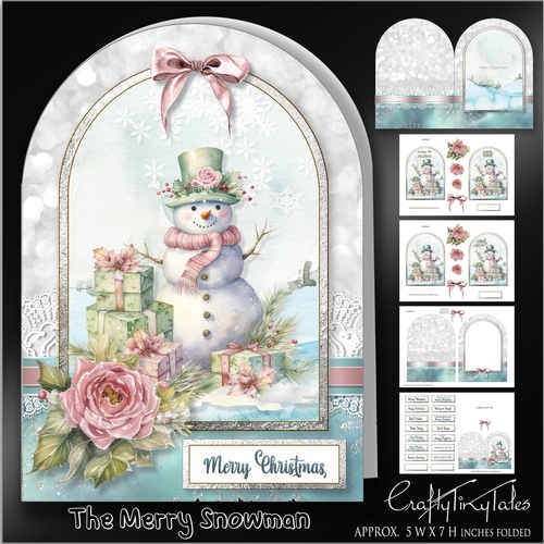 The Merry Snowman Shaped Card Kit-6