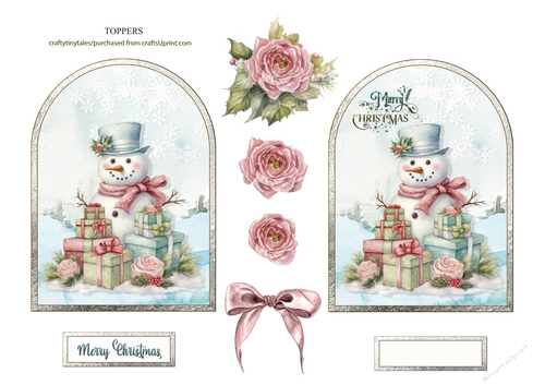 The Merry Snowman Shaped Topper-2