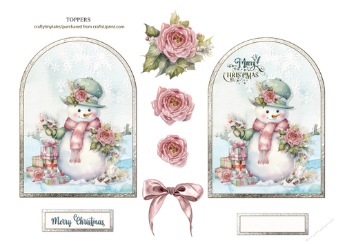 The Merry Snowman Shaped Topper-3