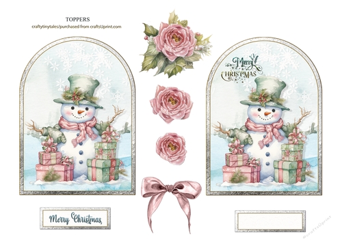 The Merry Snowman Shaped Topper-4