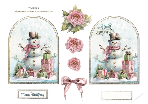 The Merry Snowman Shaped Topper-5