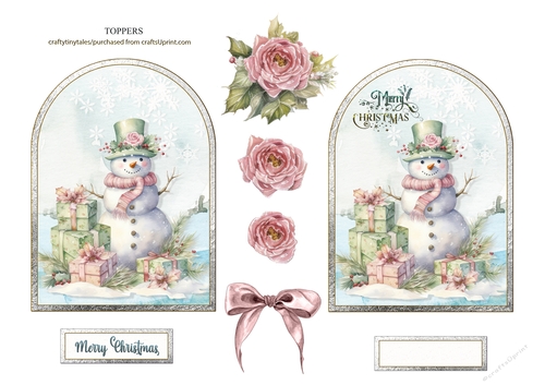 The Merry Snowman Shaped Topper-6