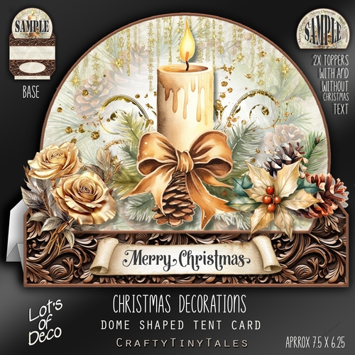 Christmas Decorations Dome Tent Card-1
