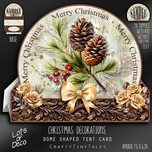 Christmas Decorations Dome Tent Card-2