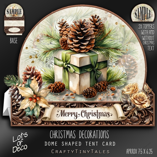 Christmas Decorations Dome Tent Card-3