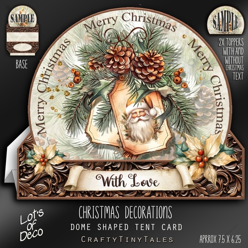 Christmas Decorations Dome Tent Card-4