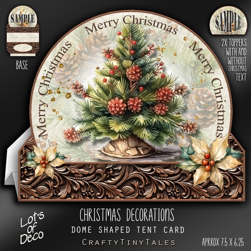 Christmas Decorations Dome Tent Card-5