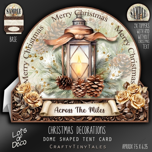 Christmas Decorations Dome Tent Card-6