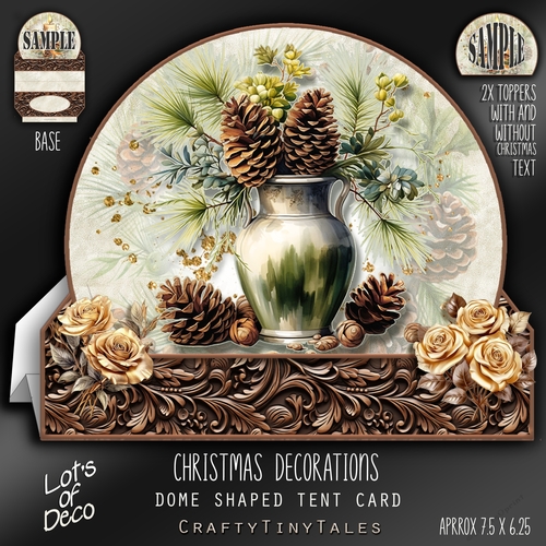 Christmas Decorations Dome Tent Card-8
