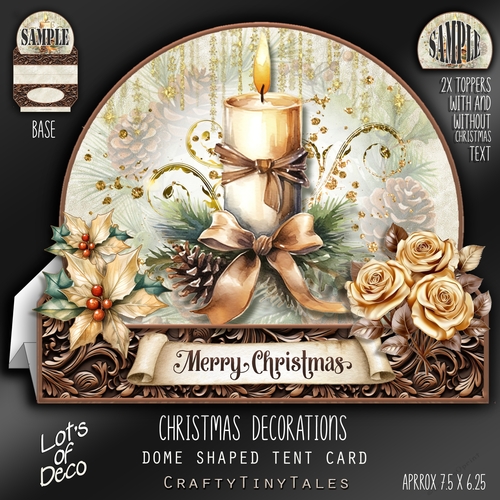 Christmas Decorations Dome Tent Card-9