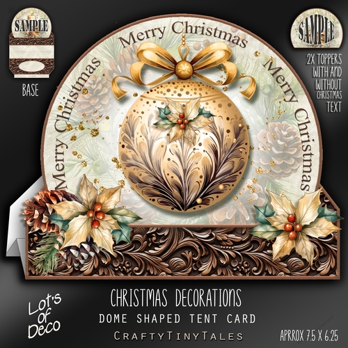 Christmas Decorations Dome Tent Card-10