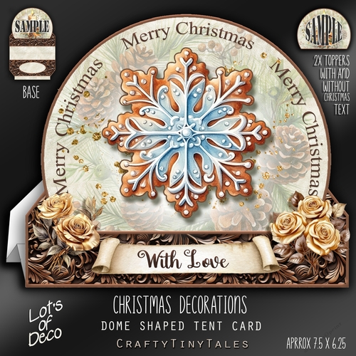 Christmas Decorations Dome Tent Card-12