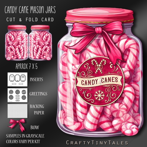 Candy Cane Mason Jars Kit-15