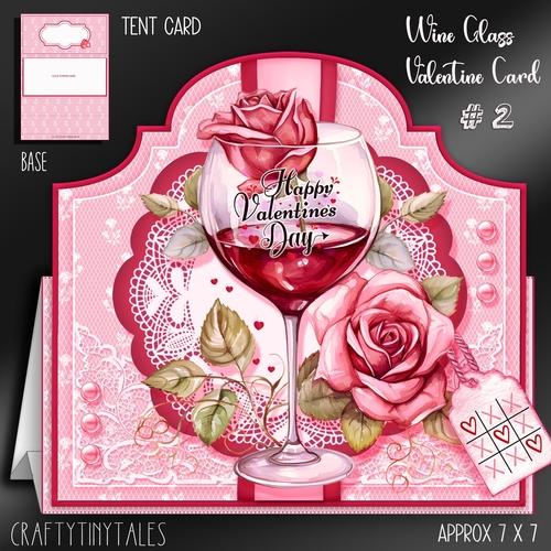 Wine Glass Valentine Card Kit-2