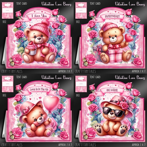 Valentine Love Bears Card BUNDLE