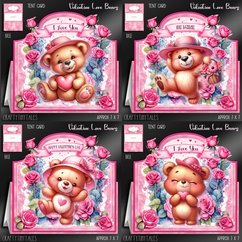Valentine Love Bears Card BUNDLE-2