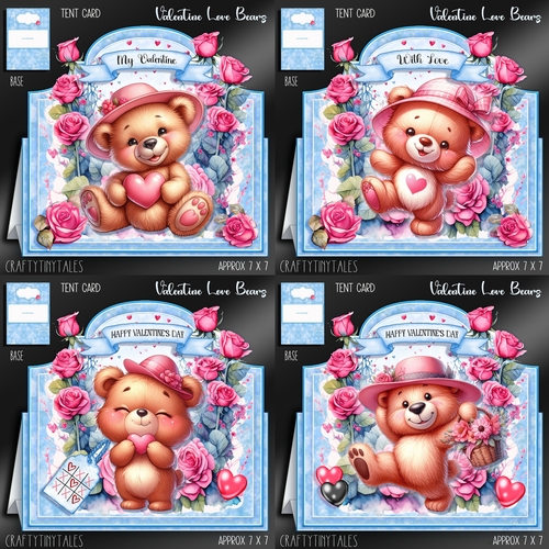 Valentine Love Bears Blue Series BUNDLE-2