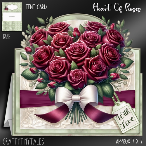 Heart Of Roses Tent Card Kit