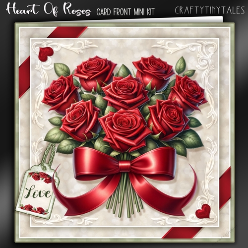 Heart Of Roses Card Front Kit-2