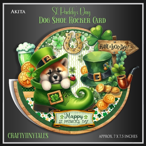 St.Paddys Day Dog Shoe Rocker Card-1