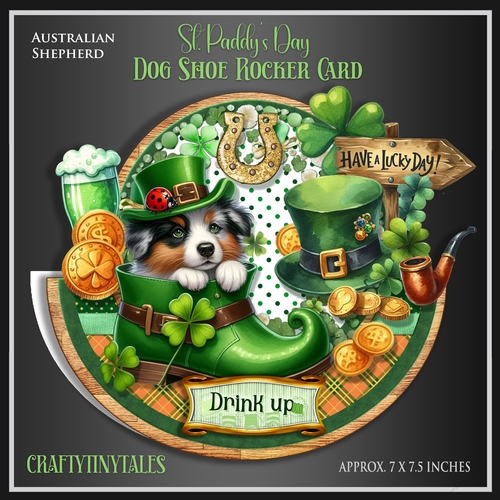 St.Paddys Day Dog Shoe Rocker Card-2
