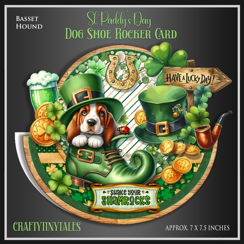St.Paddys Day Dog Shoe Rocker Card-3