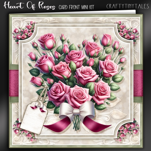 Heart Of Roses Card Front Kit-5