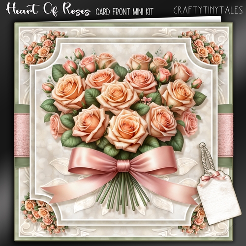 Heart Of Roses Card Front Kit-8