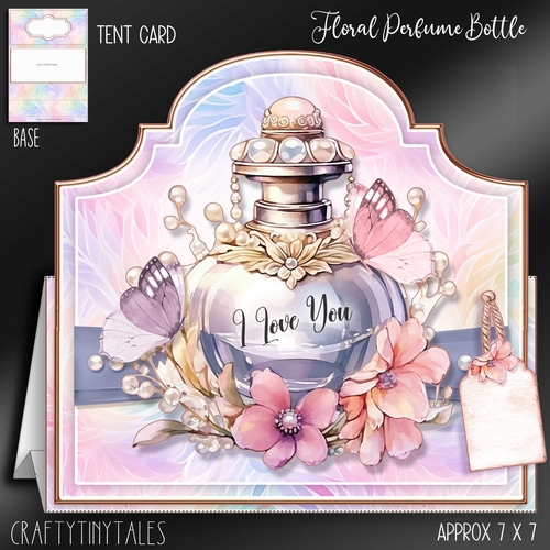 Floral Perfume Bottle Tent Card-1