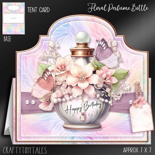 Floral Perfume Bottle Tent Card-2