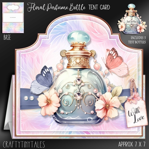 Floral Perfume Bottle Tent Card-3