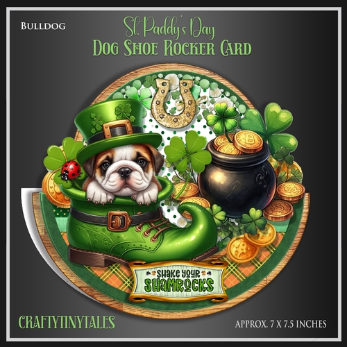 St.Paddys Day Dog Shoe Rocker Card-6