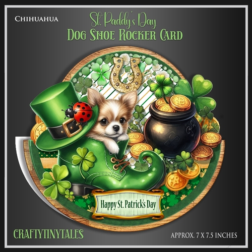 St.Paddys Day Dog Shoe Rocker Card-7