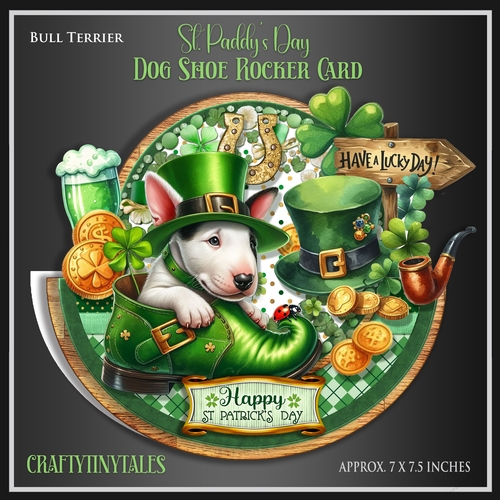 St.Paddys Day Dog Shoe Rocker Card-8