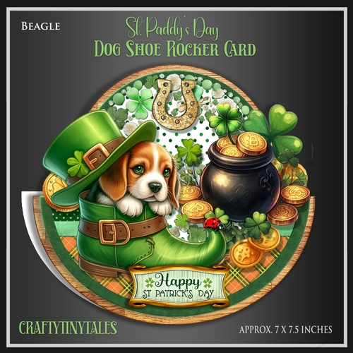 St.Paddys Day Dog Shoe Rocker Card-10