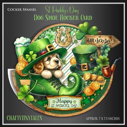 St.Paddys Day Dog Shoe Rocker Card-11
