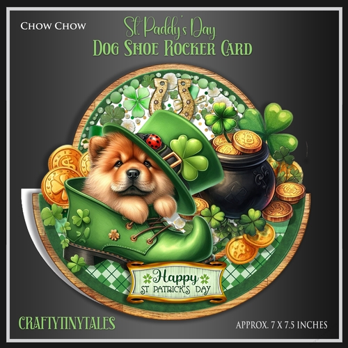 St.Paddys Day Dog Shoe Rocker Card-12