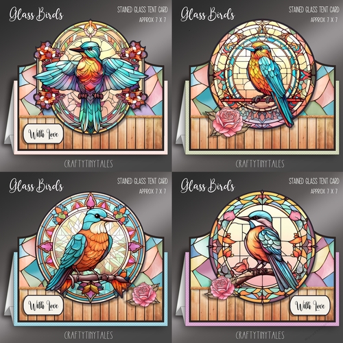 Glass Birds Tent Card Bumper Kit