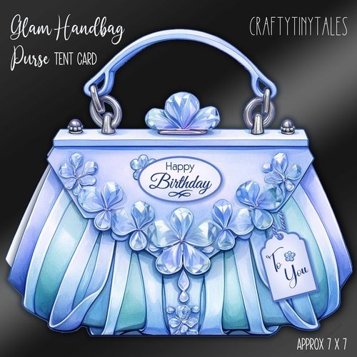Glam Handbag * Purse Tent Card-3