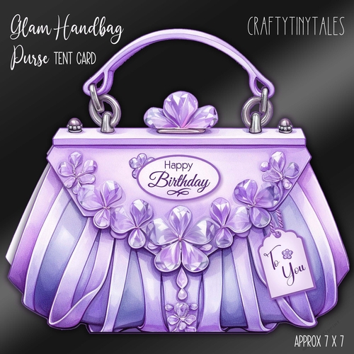 Glam Handbag * Purse Tent Card-5