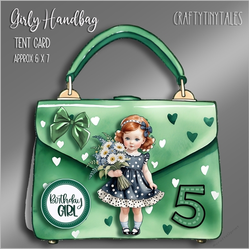 Girly Handbag Tent Card Kit-1