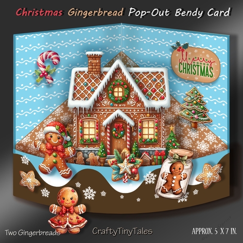Christmas Gingerbread Pop-Out Bendy Card-2