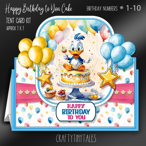 Happy Birthday to You Cake Tent Card-8