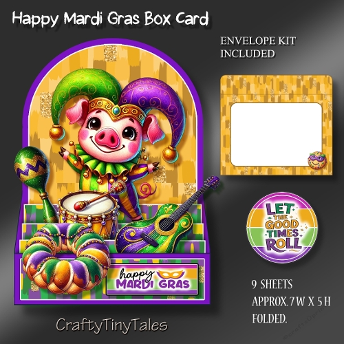 Happy Mardi Gras Box Card Kit