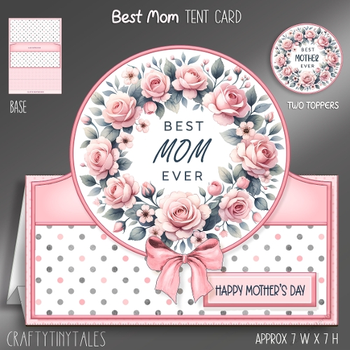 Best Mom Tent Card Mini Kit