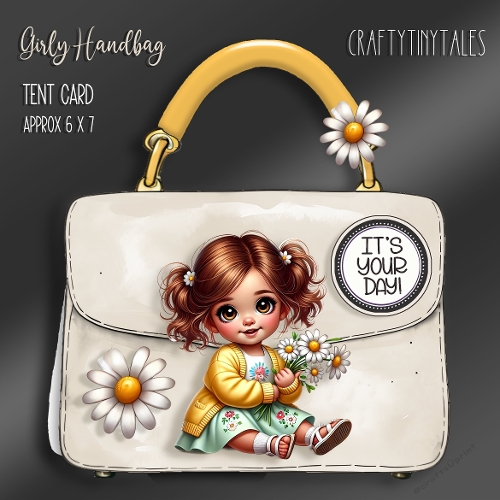 Girly Handbag Tent Card Kit-1